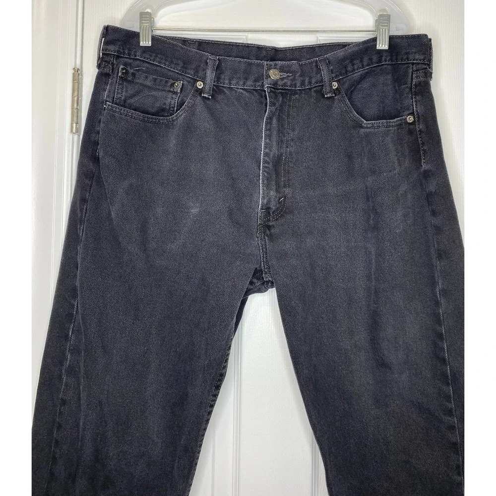 Levis‎ Men's 505 Dark Denim Jeans Black Size 40 30 Fit 38 X 28